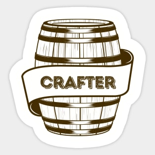 BEER CRAFTER craft beer lover maker brewmaster home brewing graphic Sticker